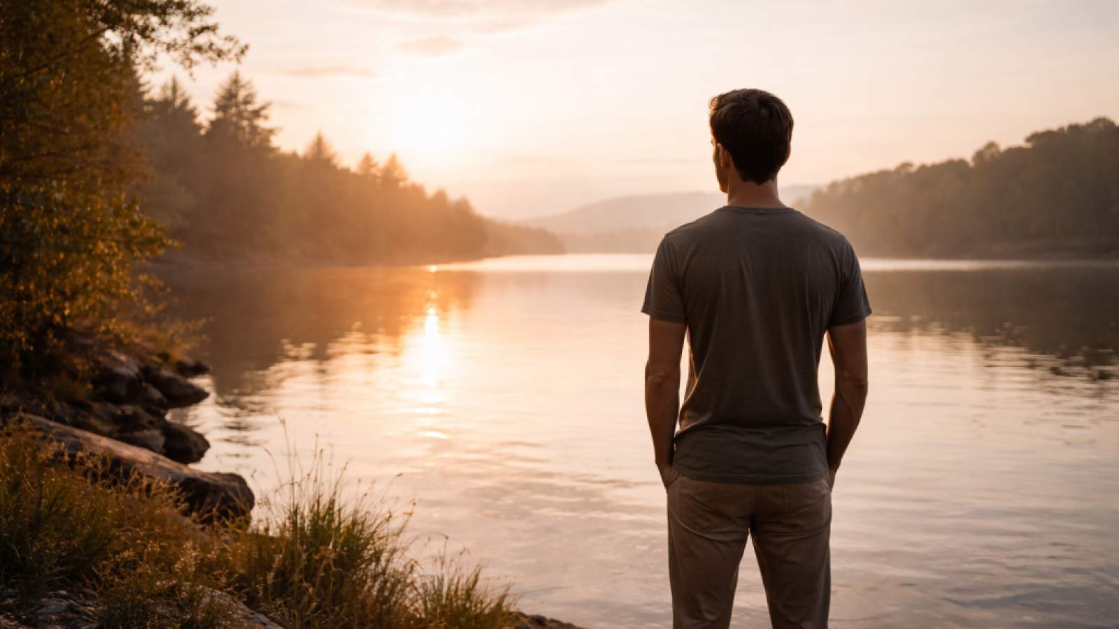 Morning serenity by the lake