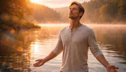 Serenity by the lake at dawn